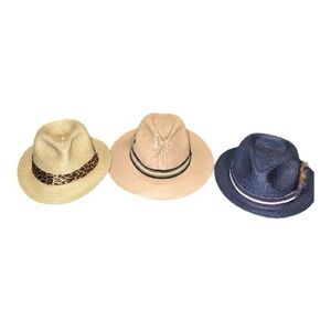 Bundle of Men's Straw Fedora Hats